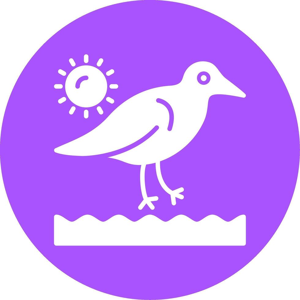 Sandpipers Glyph Style Icon vector