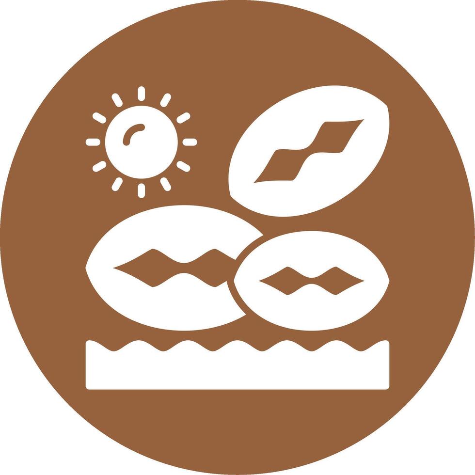Beachcombing Glyph Style Icon vector