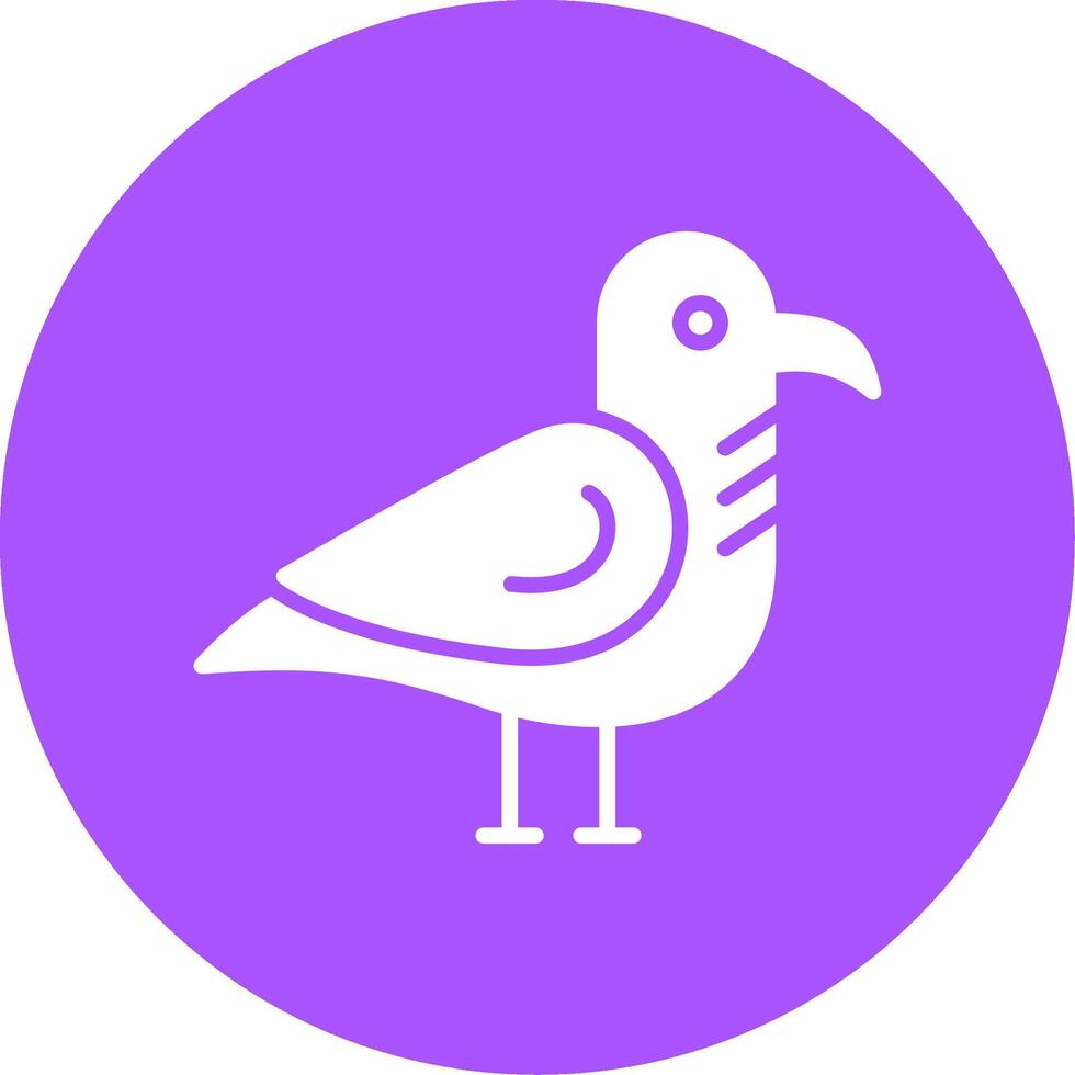 Seagull Glyph Style Icon vector