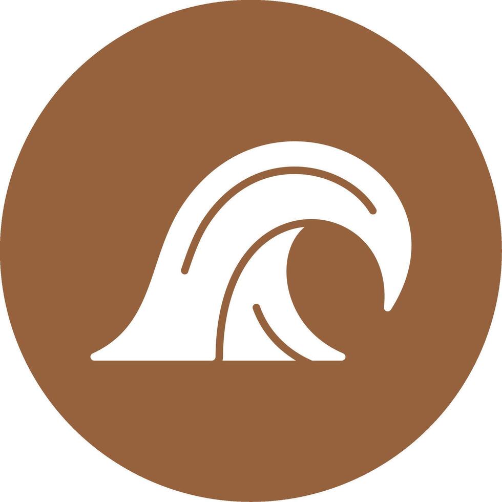 Waves Glyph Style Icon vector