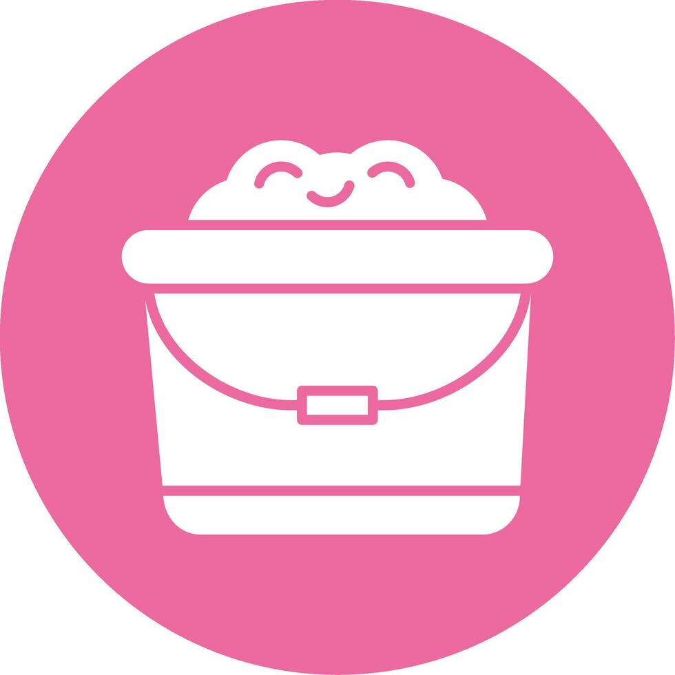 Sand bucket Glyph Style Icon vector