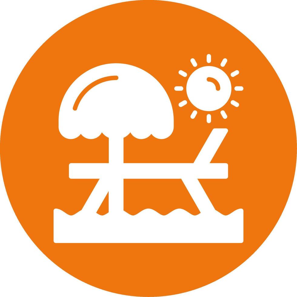 Seashore Glyph Style Icon vector
