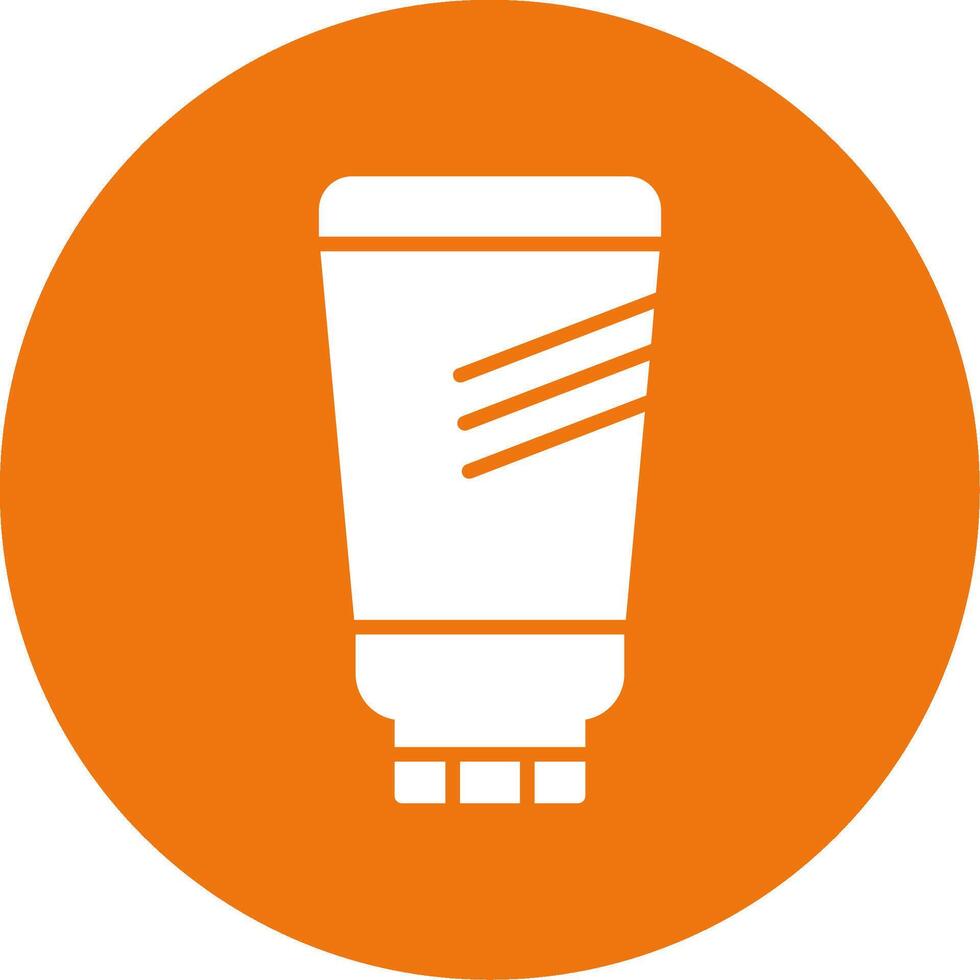Sunscreen lotion Glyph Style Icon vector
