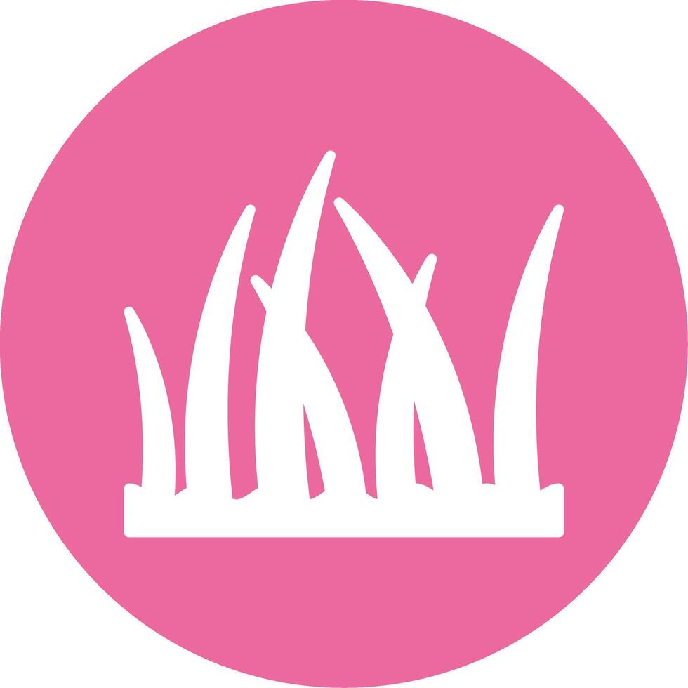 Beach grass Glyph Style Icon vector