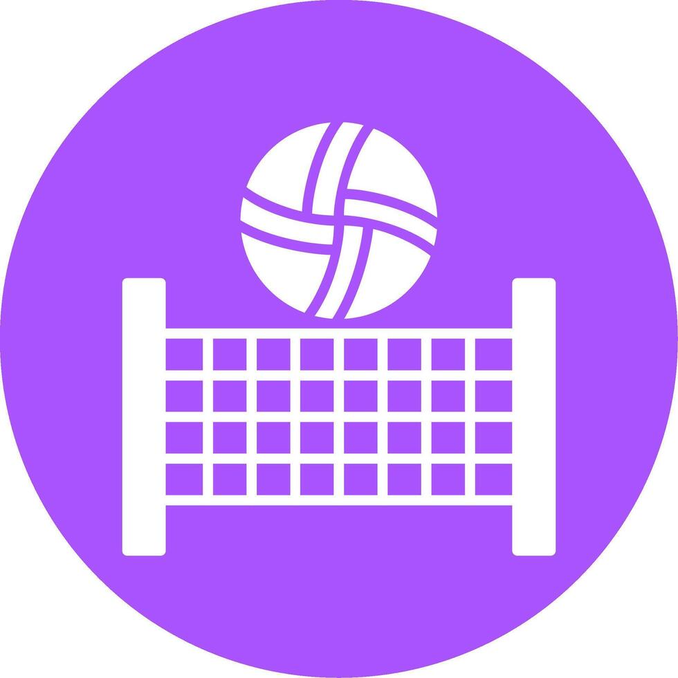 Beach volleyball Glyph Style Icon vector
