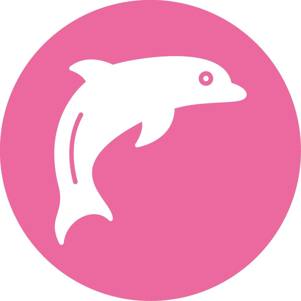 Dolphin Glyph Style Icon vector