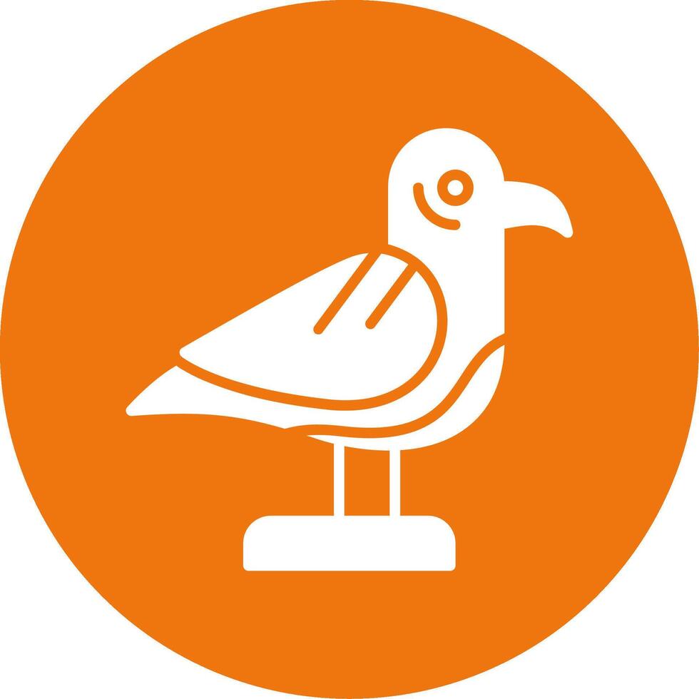 Seagull Glyph Style Icon vector