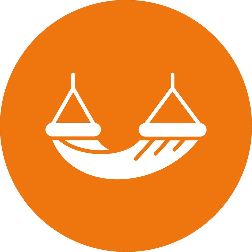 Hammock Glyph Style Icon vector