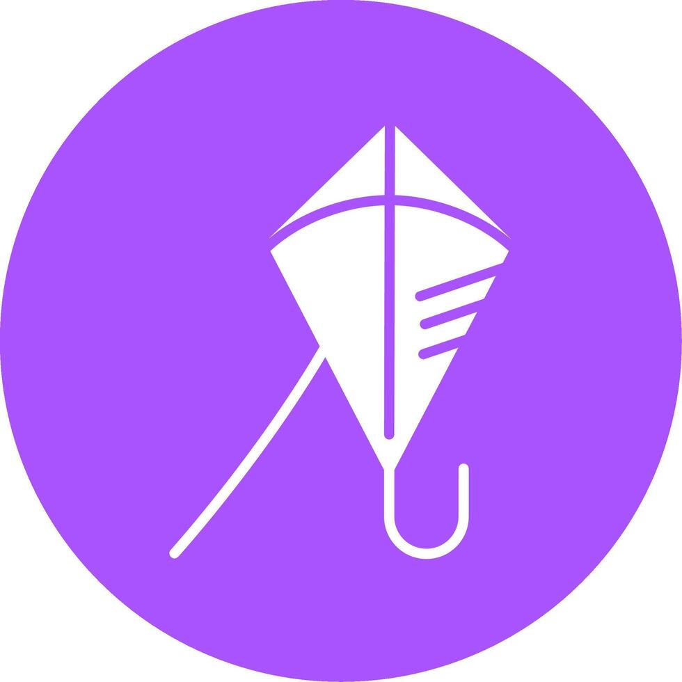 Kite Glyph Style Icon vector