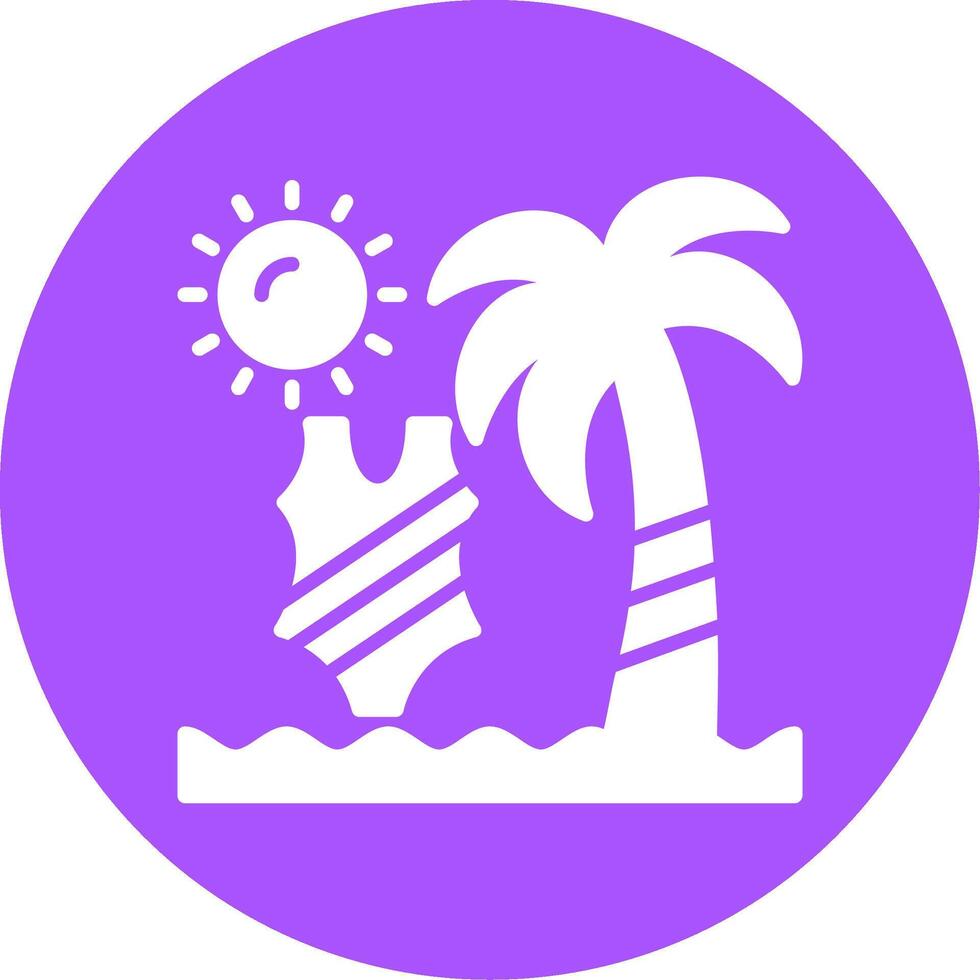 Beach fashion show Glyph Style Icon vector