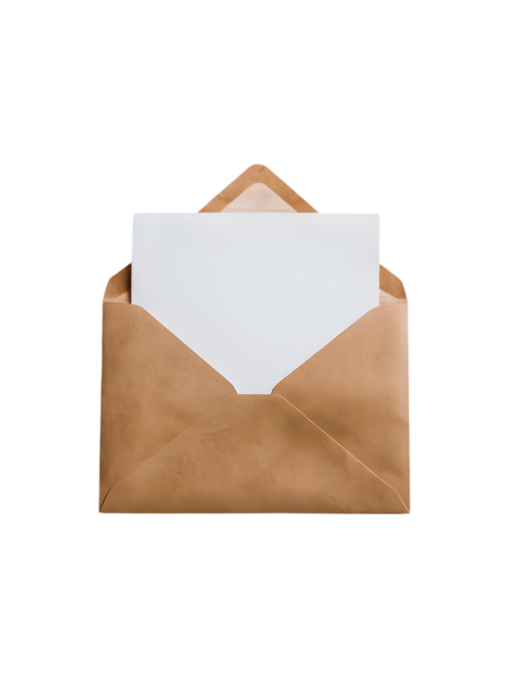 Open Envelope with Blank png