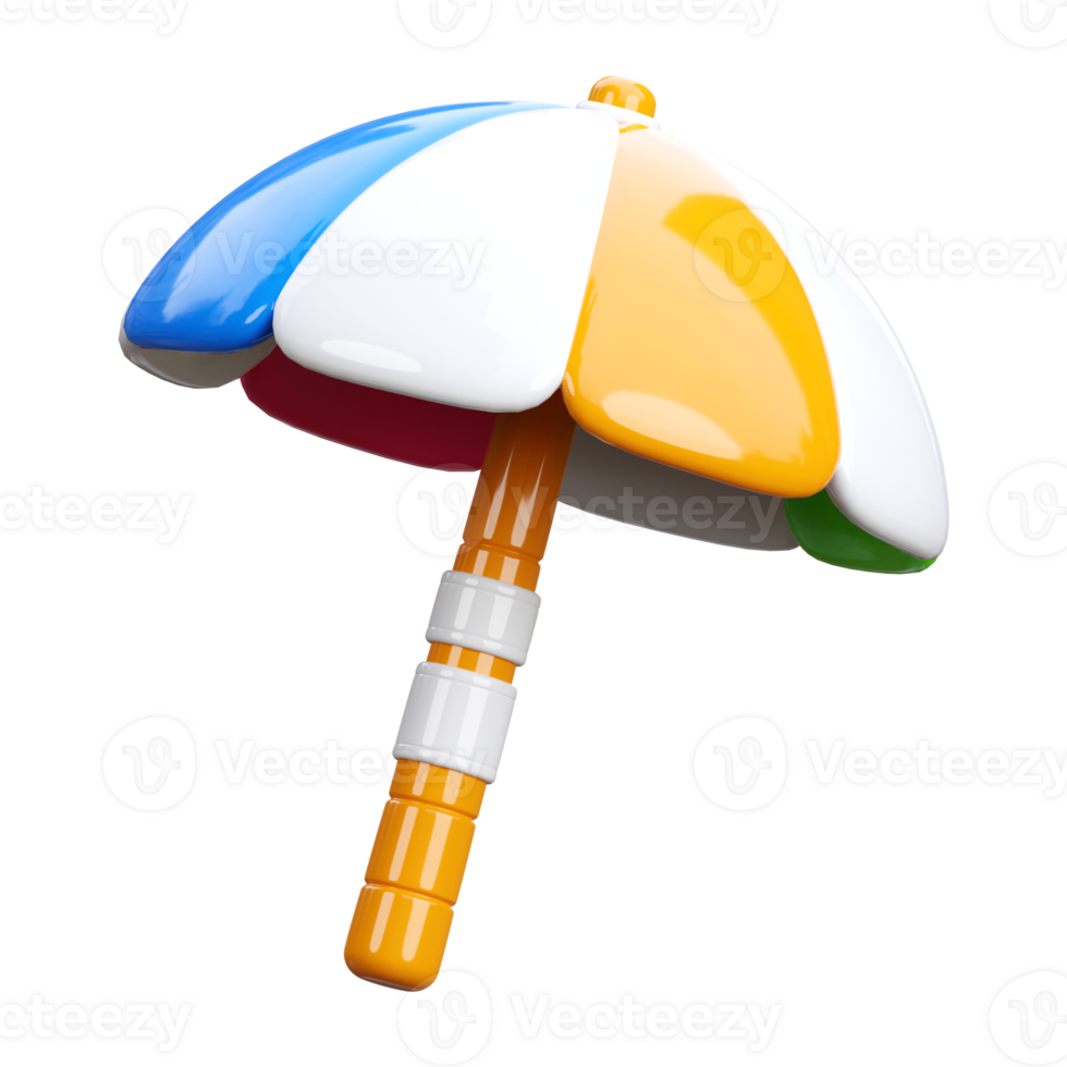 3d render of beach umbrella png