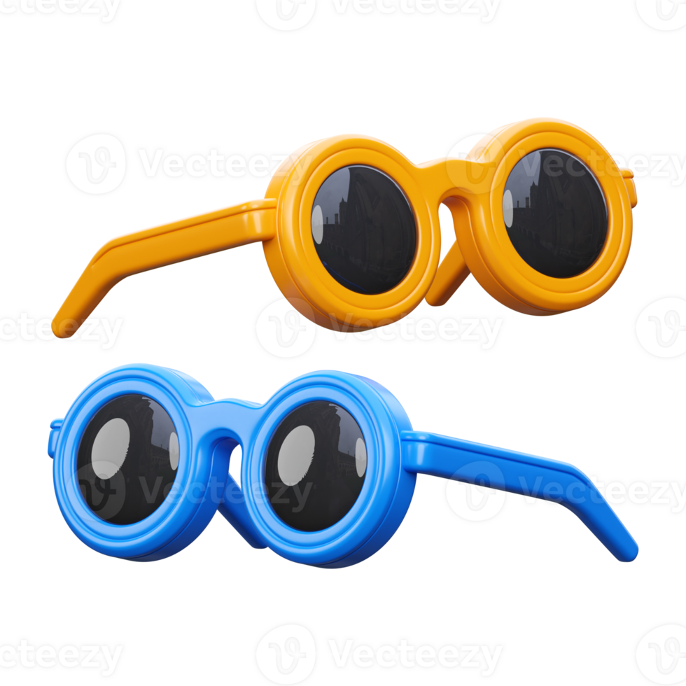3d render of glasses png