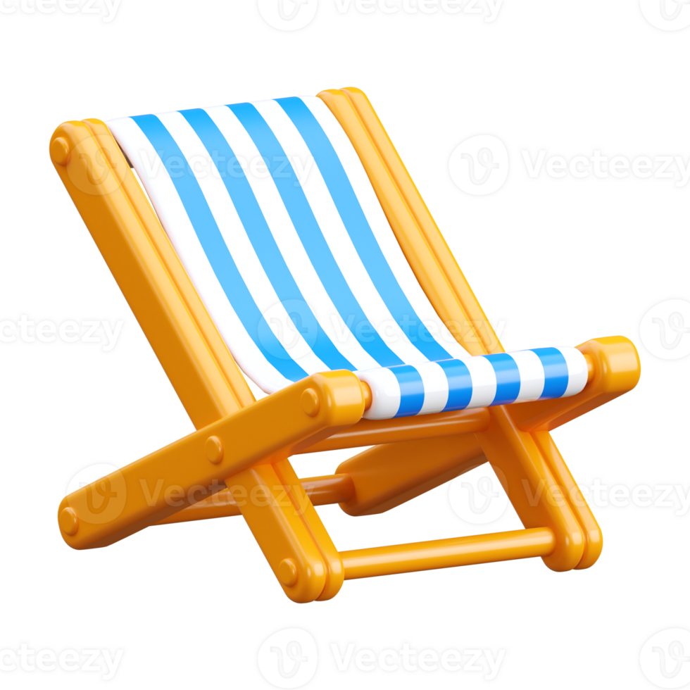 3d render of beach chair png