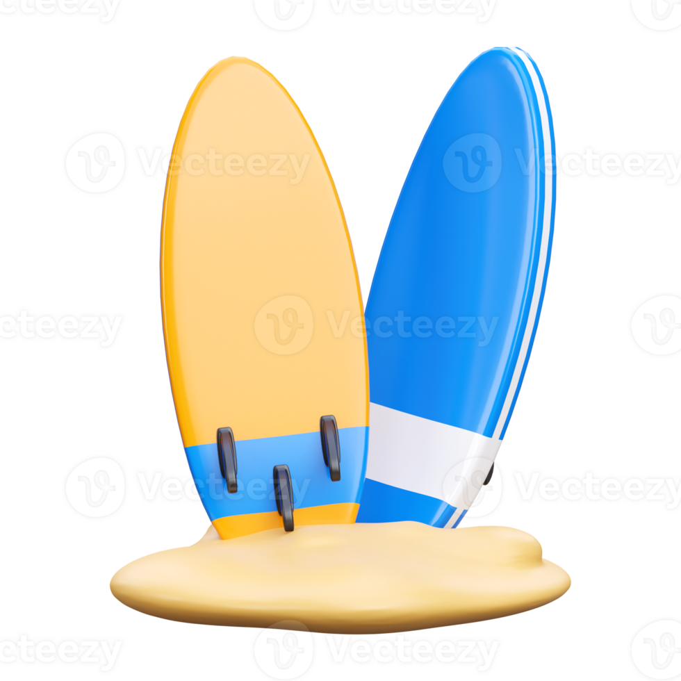 3d render of surfboard png