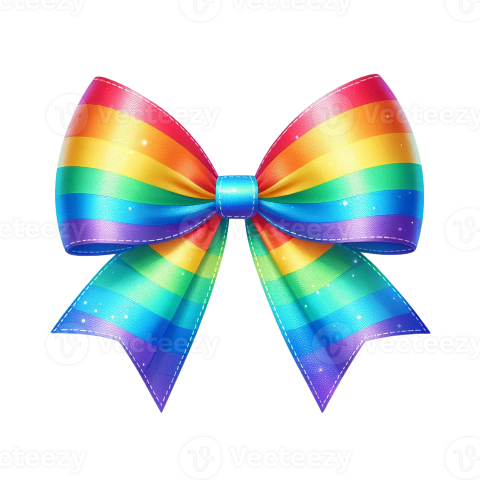 a rainbow bow on a transparent background png