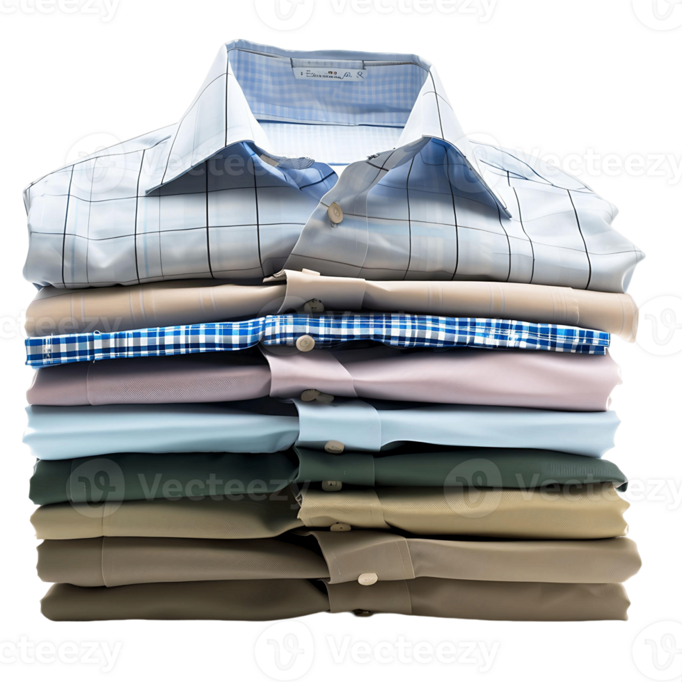 Isolated Stack of Clothes on Clear Background png