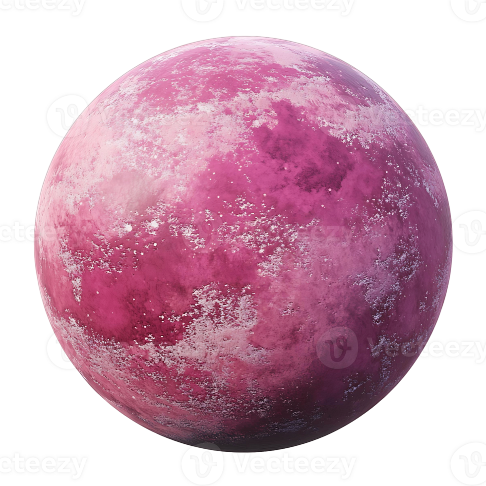 Isolated Pink Planet on Transparent Background png