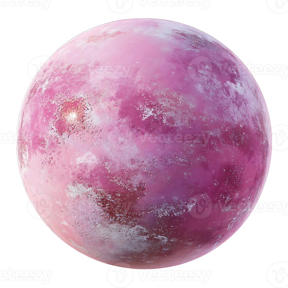 Isolated Pink Planet on Transparent Background png
