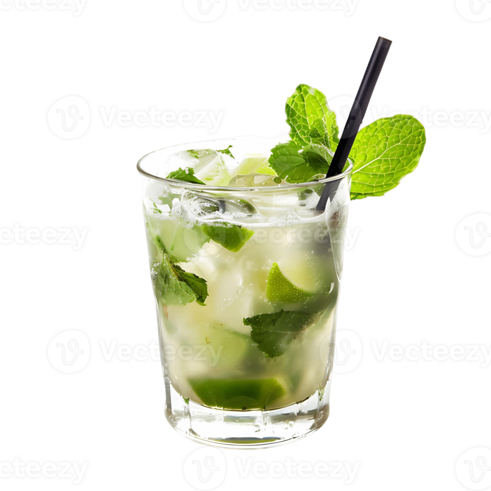 Isolated Mojito and Caipirinha Drink on Transparent Background png