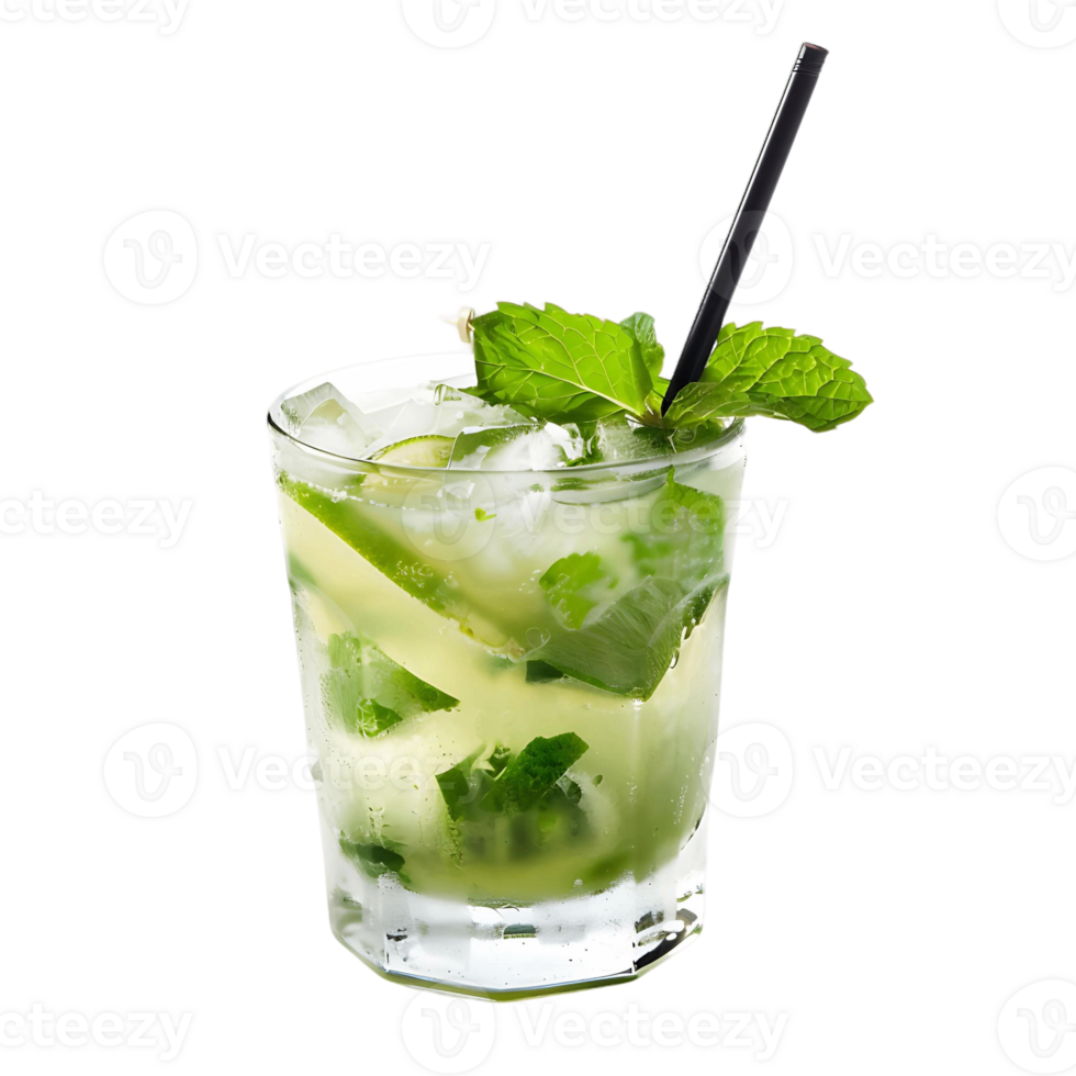 Isolated Mojito Cocktail with Clear Background png