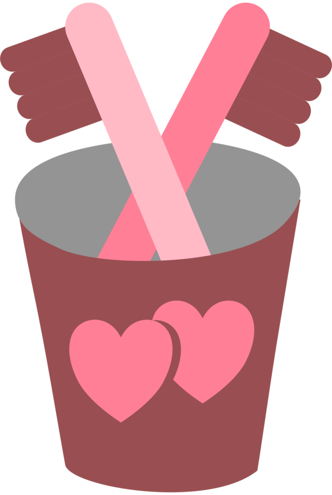 Minimalist Pink Couple Toothbrush Illustration png