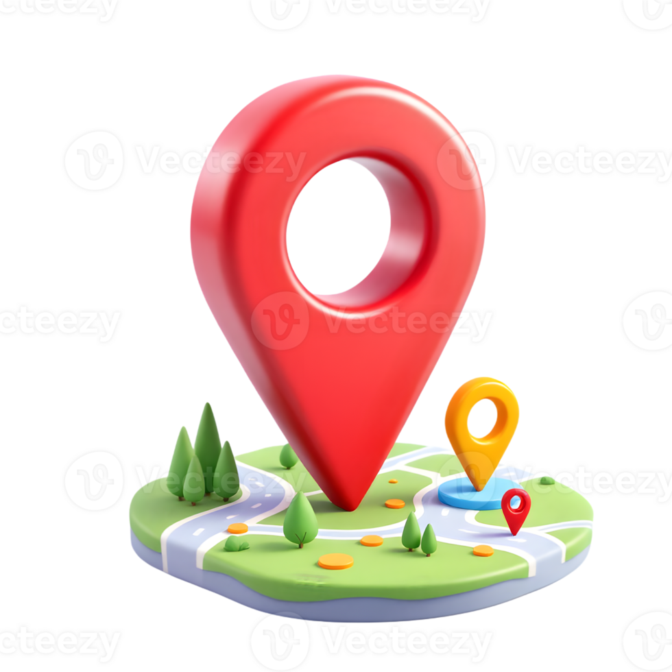 Map pin on a map with a location marker png