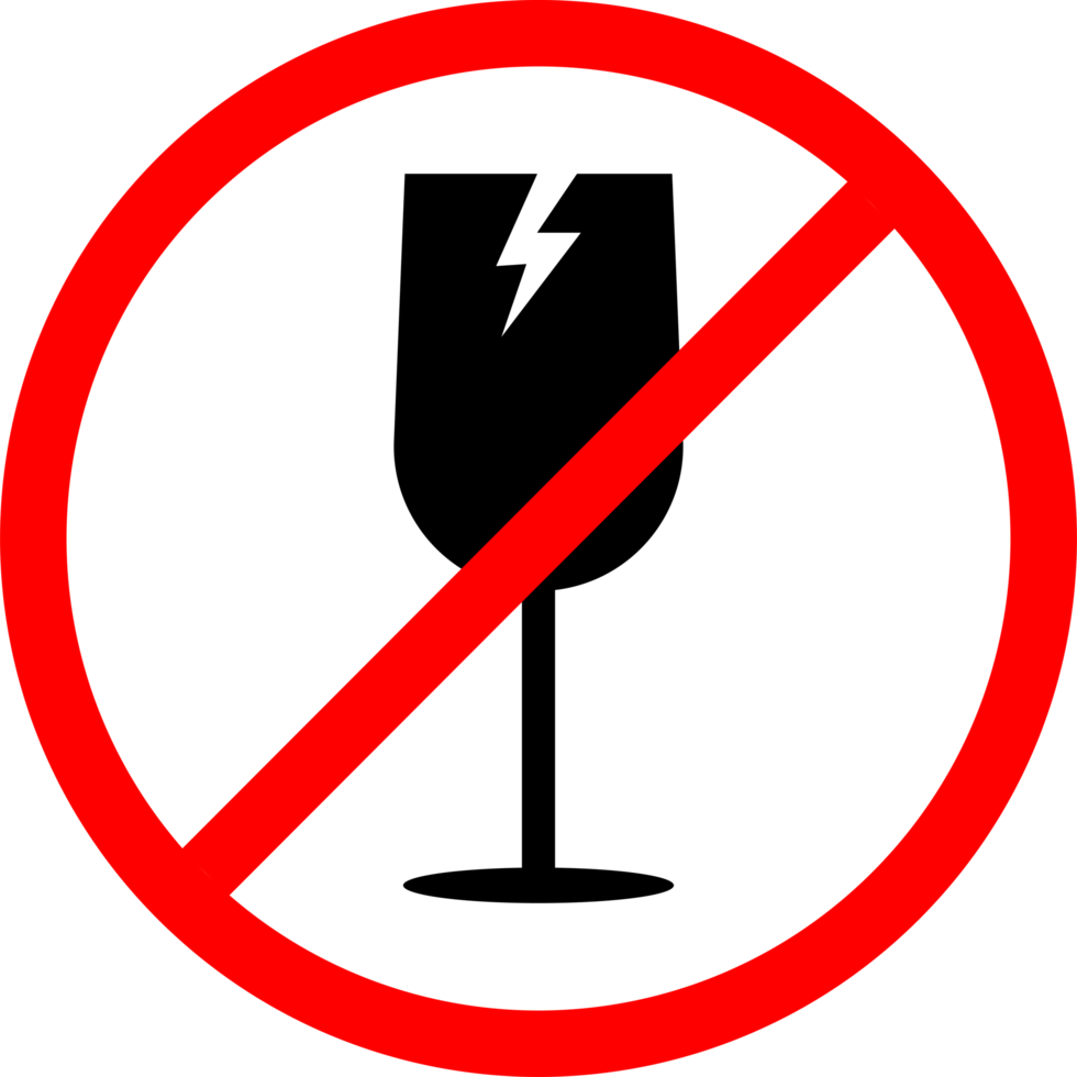 fragile Items Sign or Fragile Handle with Care Sticker Label png