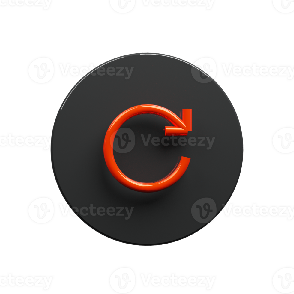Reload or refresh icon 3d render png