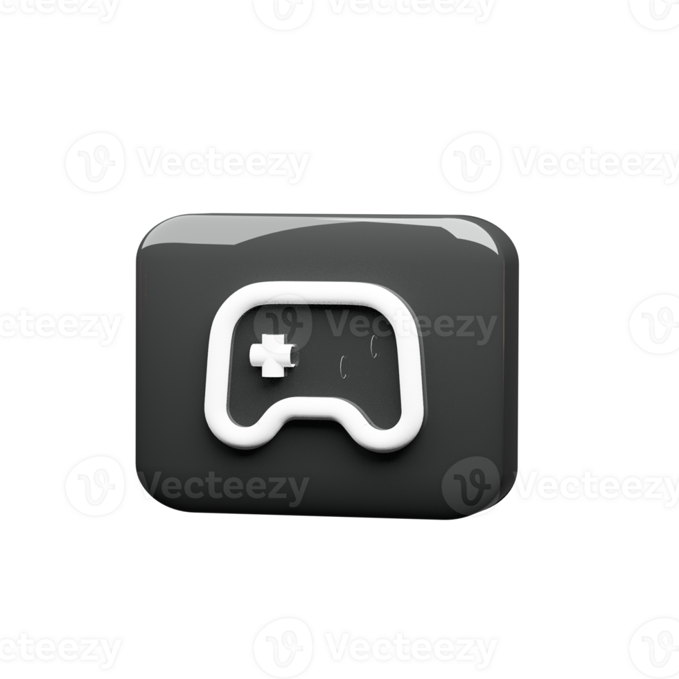 3D render game controller png