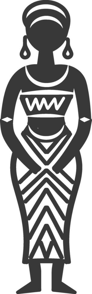 An african woman in a vase with a headdress vector