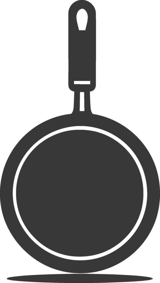 A frying pan icon on a white background vector