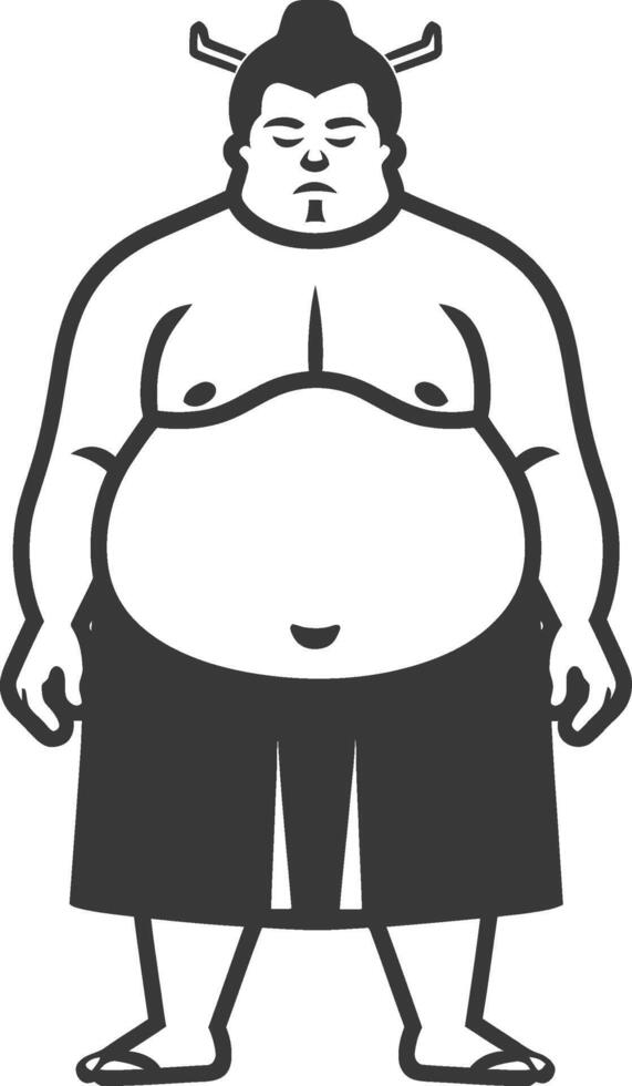 Sumo wrestler illustration vector