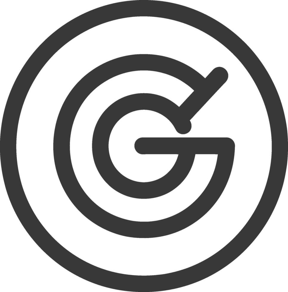 The g logo in a circle vector