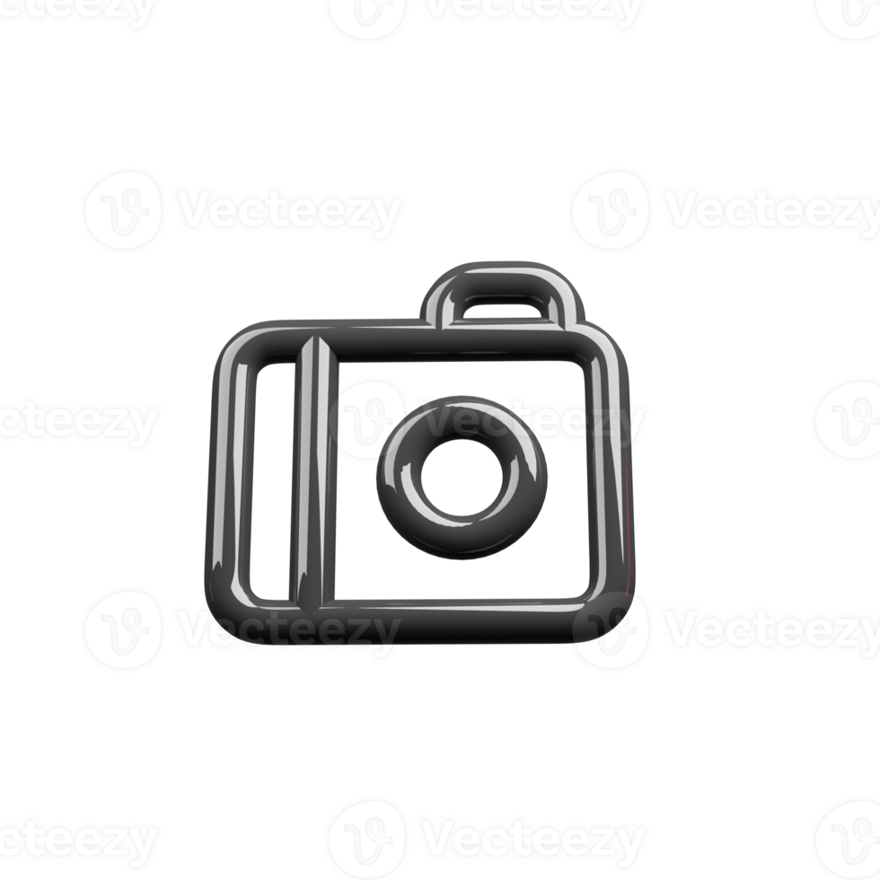 A camera icon on a black background png
