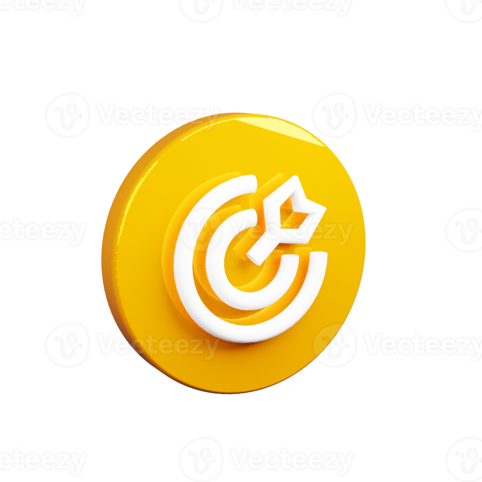 A yellow button with a white arrow on it png