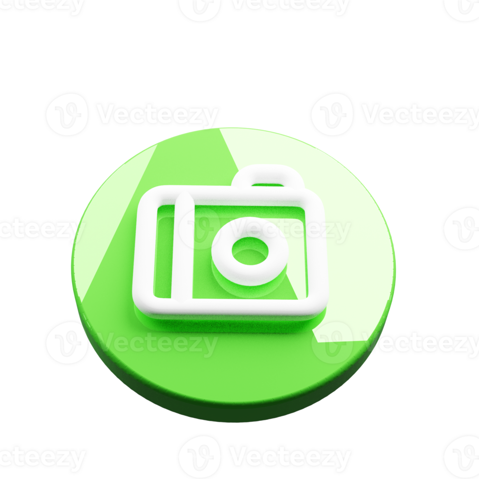 A green button with a camera icon on it png