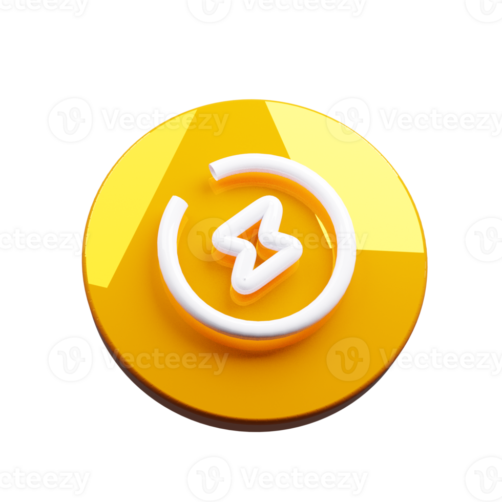 A yellow button with a white z symbol on it png