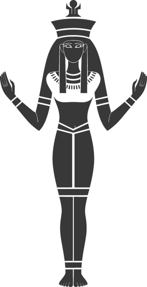 An egyptian goddess with arms outstretched vector