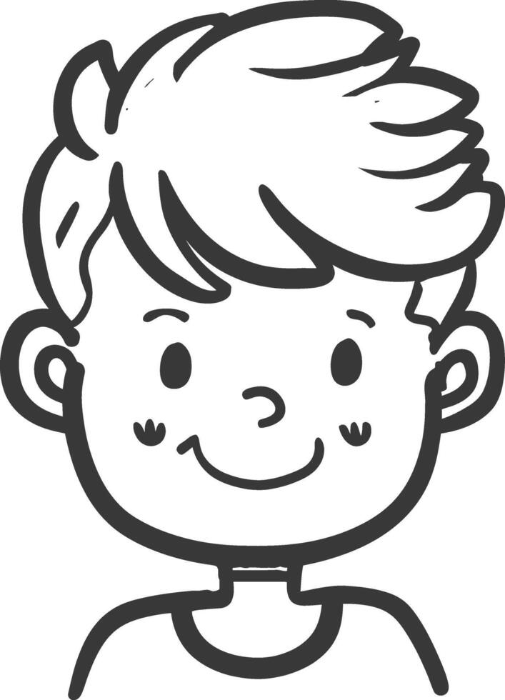 A boy with a smile on his face vector