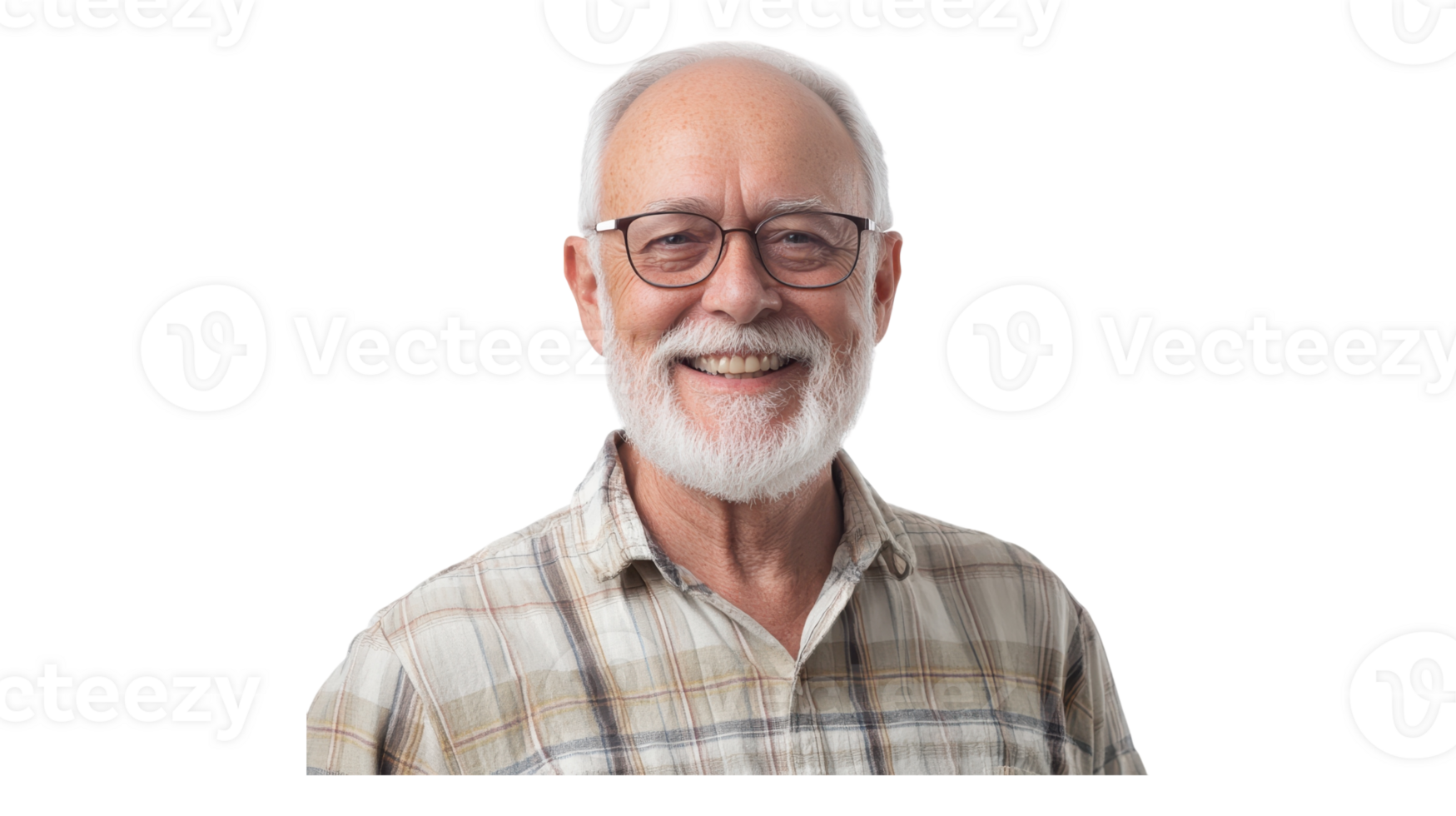 An older man with glasses and a beard png