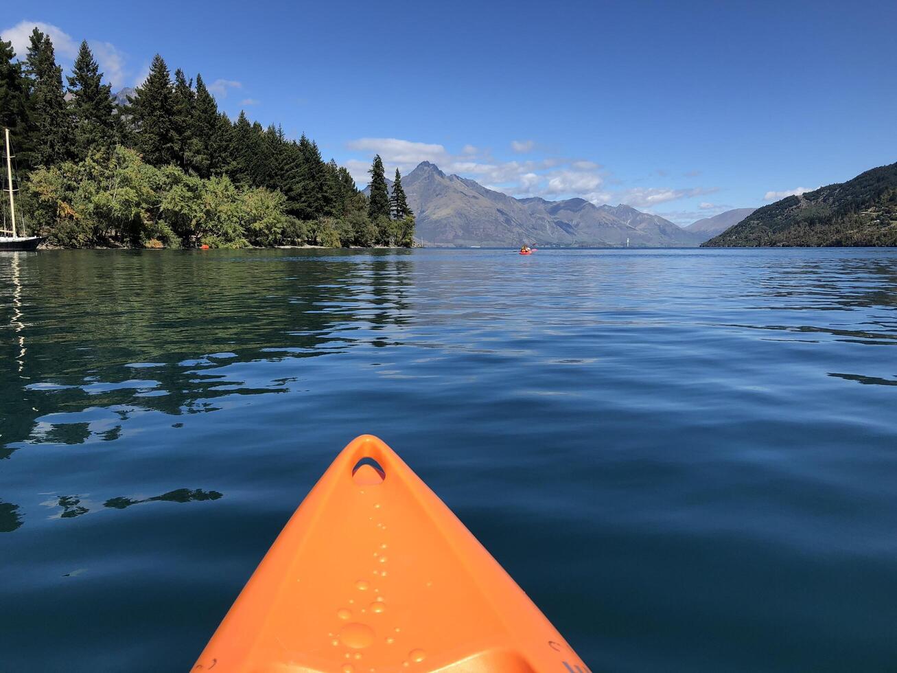 Canoe in a Lake in New Zealand photo