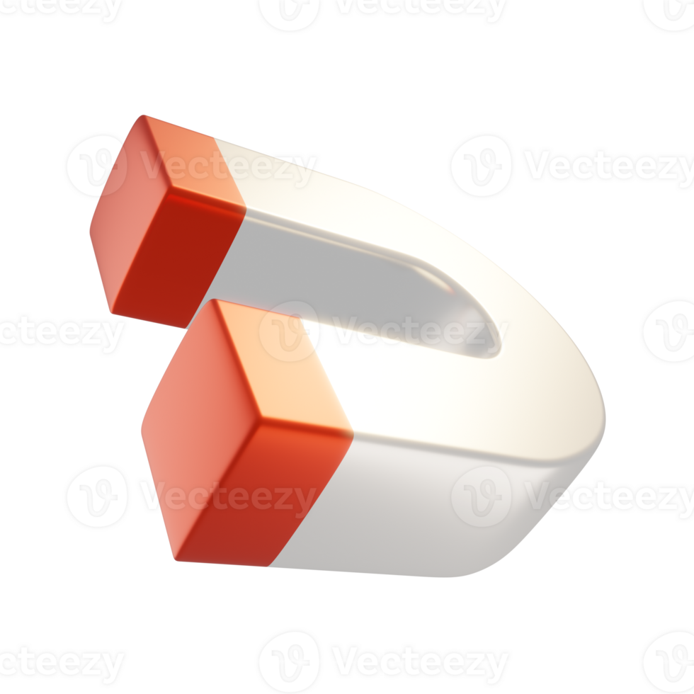 3d render of magnet png