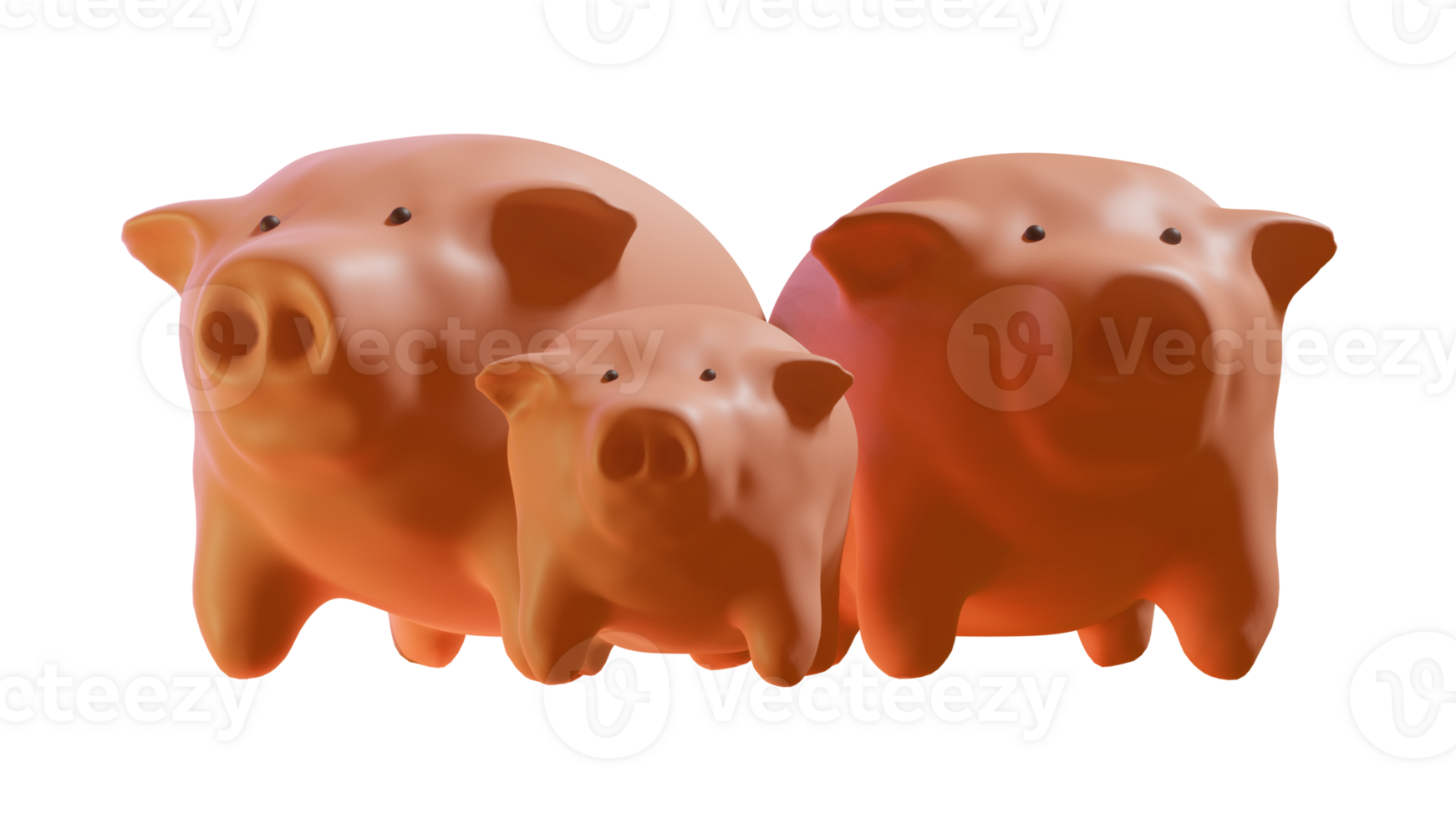 3d render of piggy bank png