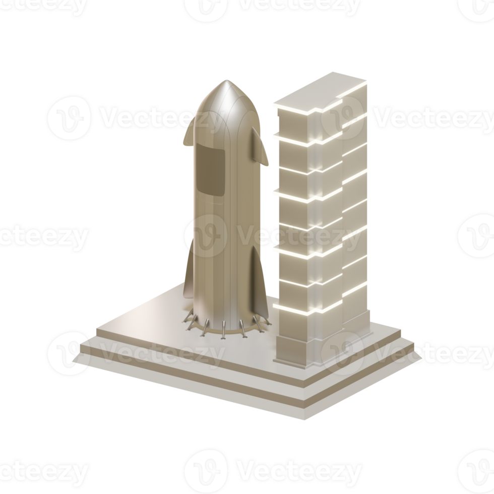 3d render of spaceship png