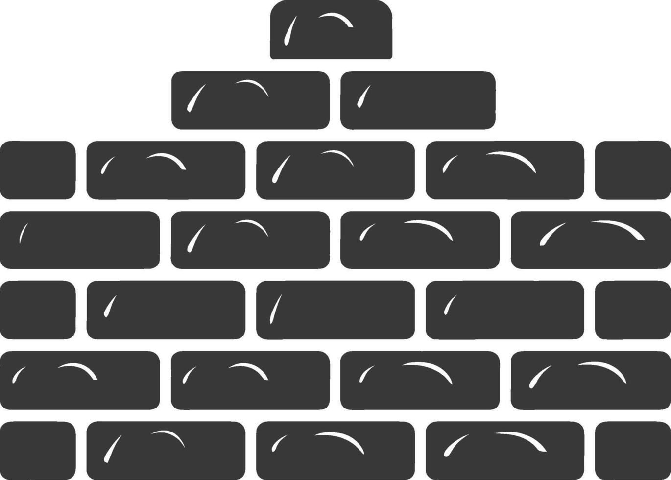 A brick wall with many bricks in it vector