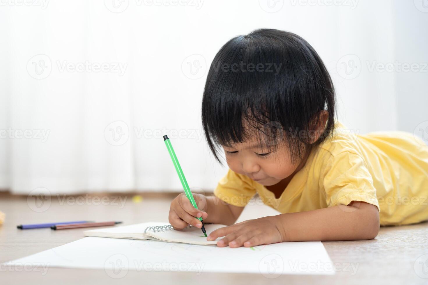 Happy children playing learning paint on paper. Activity, development, IQ, EQ, meditation, brain, muscles, essential skills, family having fun spending time together. Holiday photo