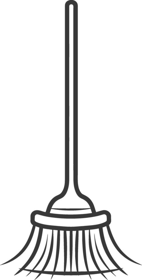 A broom on a white background vector