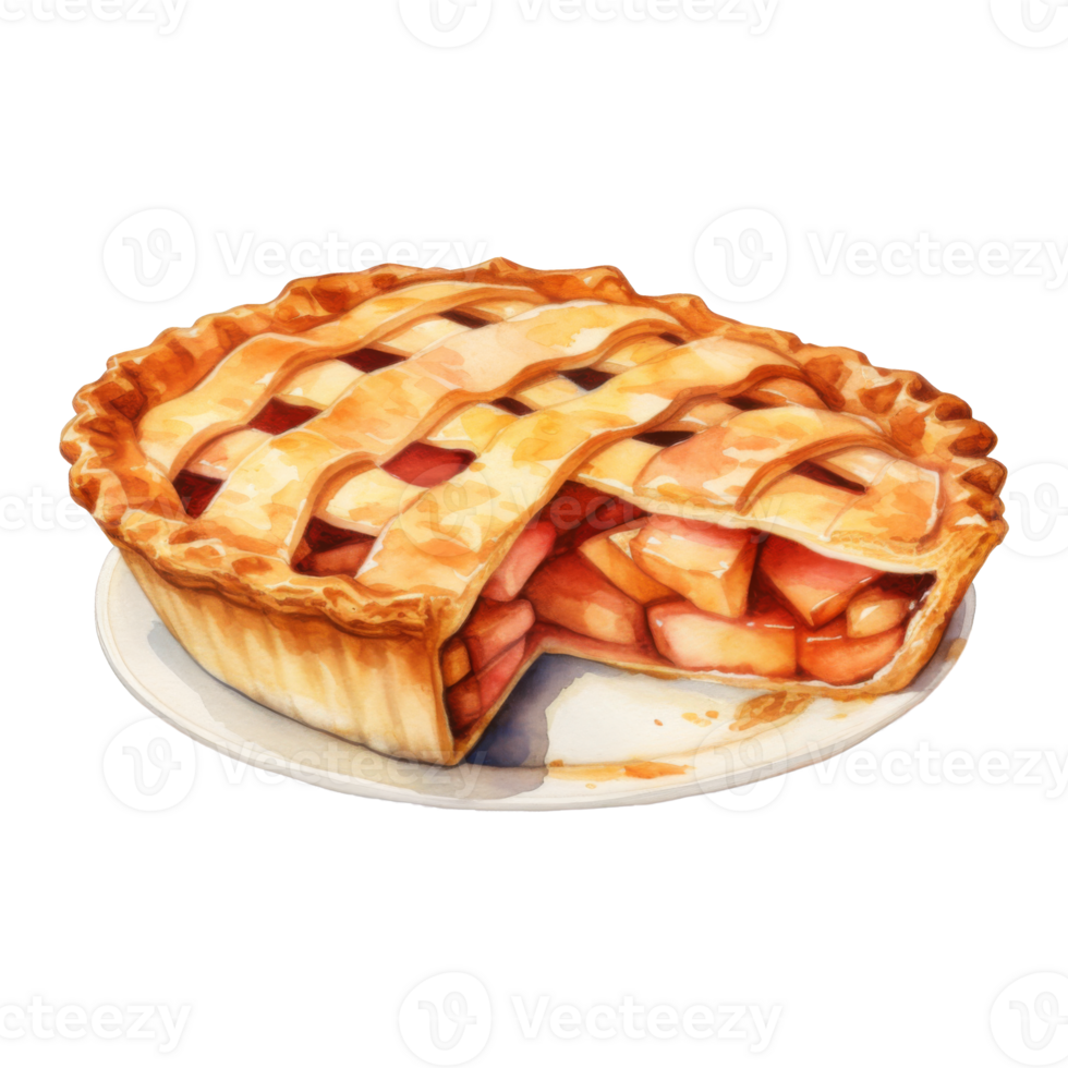 A slice of delicious apple pie, freshly baked and served on a plate. png