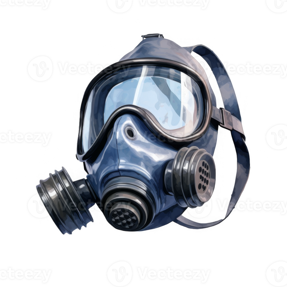 A Detailed Rendering of a Sleek, Modern Gas Mask png